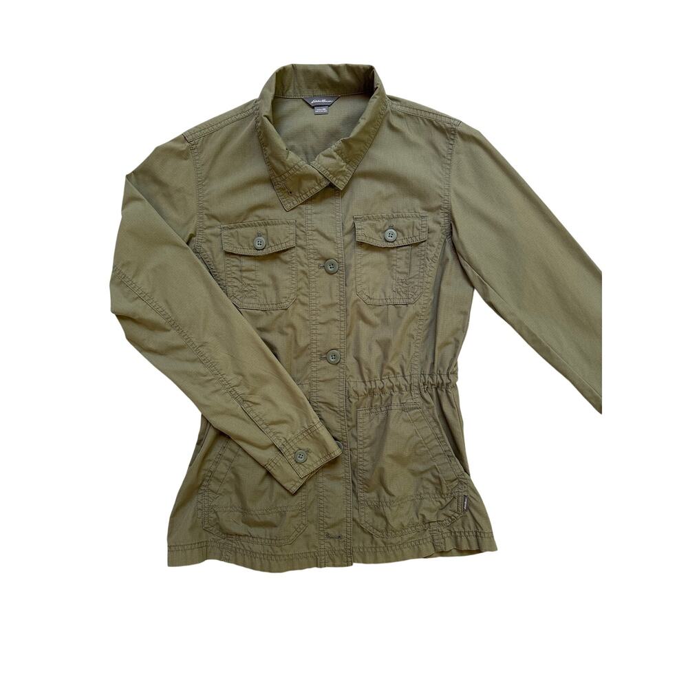 Eddie Bauer Women's XS Olive Green Utility Field Safari Jacket